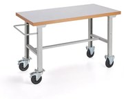 Dielenský stôl s kolieskami SOLID, 1500x800 mm, HPL