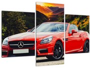 Obraz - červený Mercedes (90x60 cm)
