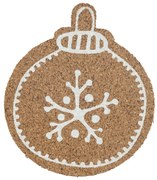 Altom Korková podložka pod hrnček Christmas tree  bauble 10,7 x 10 x 0,3 cm, sada 6 ks