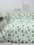 Francúzske bavlnené obliečky Renforcé – Žabky