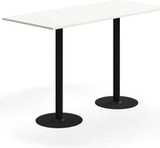 Barový stôl ALVA, 1800x800x1100 mm, HPL, čierna/biela