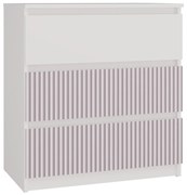 Komoda MALWA M3 ARTESO bílo-růžová