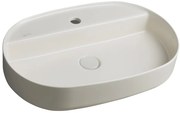 Isvea Isvea, INFINITY OVAL keramické umývadlo na dosku, 60x40cm, Ivory, 10NF65060-2K