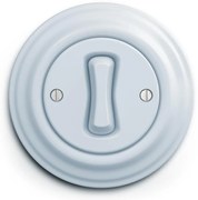 Kliklap - Retro krížový vypínač s rámčekom č. 7 modrý