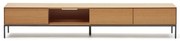 TV stolík v dekore duba v prírodnej farbe 195x35 cm Vedrana – Kave Home