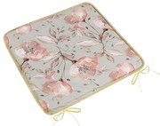 Bellatex Sedák Adela hladký Lilie losos, sivá, 40 x 40 cm