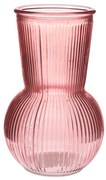 Sklenená váza Silvie, ružová, 11 x 17,5 cm