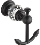 Mexen Estela dvojitý háčik na uteráky, čierna - 7011535-70