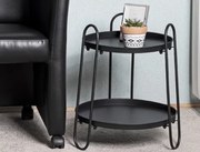 Odkladací stolík Albury, černý kov%