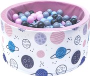 Welox Suchý bazén s loptičkami 90 x 40 cm fun - planéty, ružový
