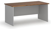 Kancelársky písací stôl PRIMO GRAY, 160x80 cm, sivá/orech