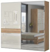 Skriňa 2d Gala pk181-og/gl lakované pacific walnut/beige