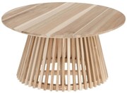Konferenčý stolík z teakového dreva Kave Home Irune, ⌀ 80 cm