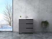 Torino matná antracitová sivá, Kúpeľňová skrinka s umývadlom 100cm