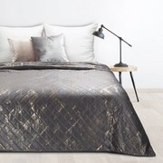 Dekorstudio Zamatový prehoz na posteľ LUIZ6 s lesklým mramorovým vzorom - oceľový Rozmer prehozu (šírka x dĺžka): 170x210cm
