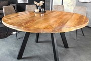 Okrúhly jedálenský stôl z masívu Iron Craft Mango 145cm