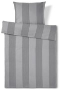 Posteľná bielizeň z luxusného flanelu, so sivými prúžkami, štandardná veľkosť