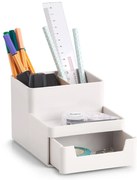 Plastový organizér na písacie a kancelárske potreby, UNTENSIL, biely