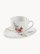 Šálka na espresso's podšálkou Kintsugi