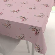 Biante Detský bavlnený obdĺžnikový obrus Sandra SA-626 Spiace medvedíky na ružovom 50x100 cm