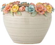Kameninový ručne maľovaný obal na kvetináč ø 19,5 cm Eanna – Bloomingville