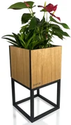 Dekorstudio Moderný kvetináč LOFT FIORINO dub 22x22x40cm