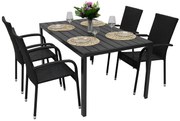 DEOKORK Záhradná ratanová zostava SIENA 1+4 (rôzne dĺžky) stôl 150x90 cm