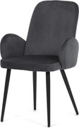 Jedálenská stolička zamatová, sivá DCL-X7129 GREY2