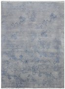 Ručne viazaný kusový koberec Diamond DC-KERRY 2 Silver / blue, 180x275, modrá, chodba / predsieň, Diamond Carpets India