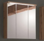 Kúpeľňová skrinka so zrdkadlom Spalt, divoký dub wotan, LED osvetlenie%