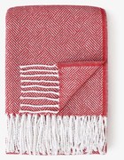 Goldea bavlnená deka mozaika - červená 140 x 200 cm