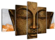 Obraz sochy s detailom tváre (150x105 cm)