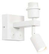 Moderná nástenná lampa biela s lampou na čítanie - Brescia