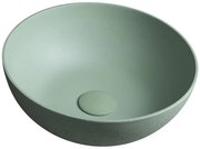 Sapho Sapho, FORMIGO betónové umývadlo na dosku, priemer 39cm, zelená matná, FG323