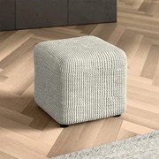 Bielastické poťahy COSTINA smotanová taburetka (40 x 40 x 40 cm)