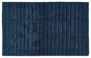 Tmavomodrá bavlnená kúpeľňová predložka Zone Tiles, 80 x 50 cm