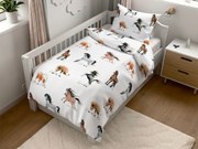 Bavlnené obliečky do postieľky HORSE DREAM biele Rozmer obliečky: 45 x 65 cm | 90 x 135 cm