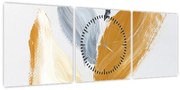 Obraz - Minimalistická maľba (s hodinami) (90x30 cm)