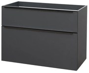 Mereo Mailo, kúpeľňová skrinka 101cm, antracit, čierne madlo, čierne madlo, MER-CN532SB