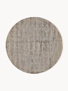 Okrúhly ručne tkaný koberec z viskózy Jane