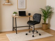 Set do pracovne stôl TAYLOR SONOMA 100x50 cm + kreslo AVOLA z eko kože čierne