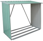 Plechový prístrešok na drevo 189 x 76 x 191cm, zelená