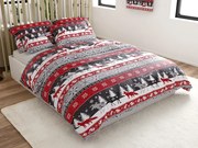 Mikroplyšové obliečky SNOWY FOREST sivé Rozmer obliečky: 2 ks 70 x 90 cm | 200 x 220 cm