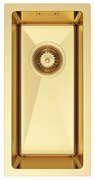Erga HD, 1-komorový oceľový drez 220x440x210 mm, brúsená zlatá, ERG-MLS-HD2244G