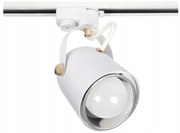 BERGE Reflektorová koľajnicová lampa IP20 pre žiarovku E27 - biela