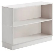 Drevená úložná skriňa RICO, 2 priehradky, biela