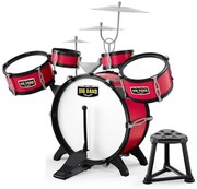 Detská bubnová súprava so stoličkou, bordová