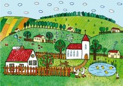 MARIONETINO – Zadná scéna Dedinka / Izbička (2 motívy)