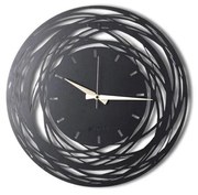 Nástenné hodiny 70 cm 1xAA čierna/zlatá