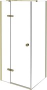 Besco Štvorcový sprchový kút PIXA GOLD SQ 90x90, výška 195 cm - bez vaničky BESCO-Orientácia: Ľavá